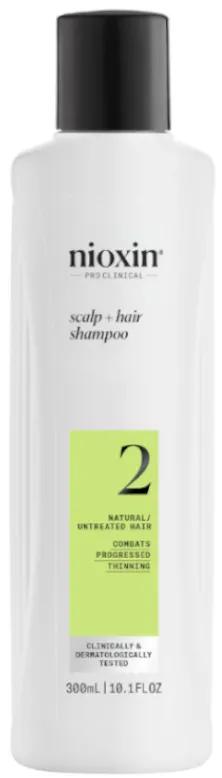 Nioxin 2 Geavanceerde verzwakkende natuurlijke haarshampoo 300 ml