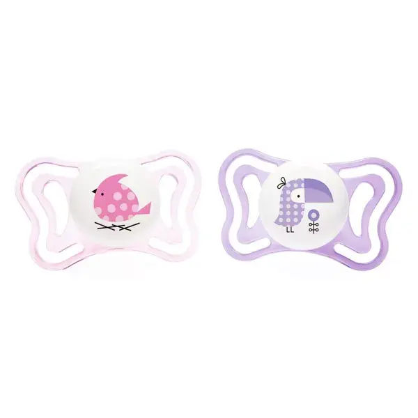 Chicco Physio Light Pacifier Silicone +2m Pink Set of 2
