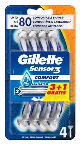 Gillette Sensor3 Confort Máquina de Barbear 3+1 un