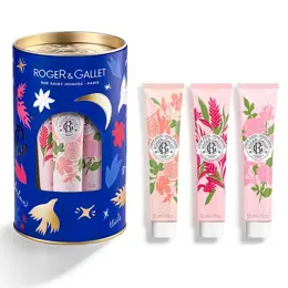 Roger & Gallet Coffret 3 Crèmes Mains Bienfaisantes 30 Ml Fleur De Figuier, Gingembre, Rose