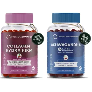 Premium Gummies Collagen Hydra Firm 60 units + Ashwgandha KSM-66 60 units