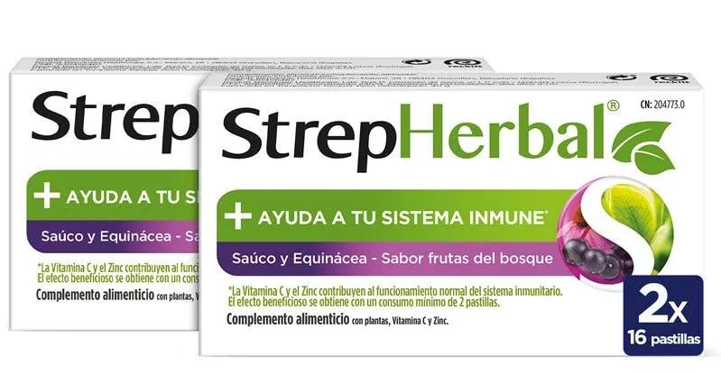 StrepHerbal Vlierbessen en Echinacea 2x16 Zuigtabletten