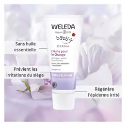 Weleda Bébé Mauve Blanche Crème pour le Change Bio Lot de 2 x 50ml