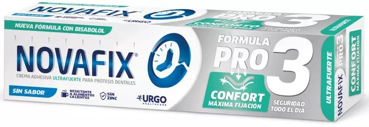 Novafix Pro3 Confort Crema Adhesiva Prótesis Dentales Ultrafuerte Sin Sabor 40 gr