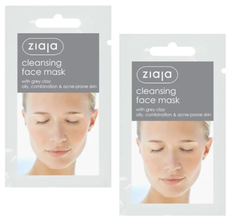 Ziaja Reinigende Gesichtsmaske mit grauer Tonerde, 2 Einheiten