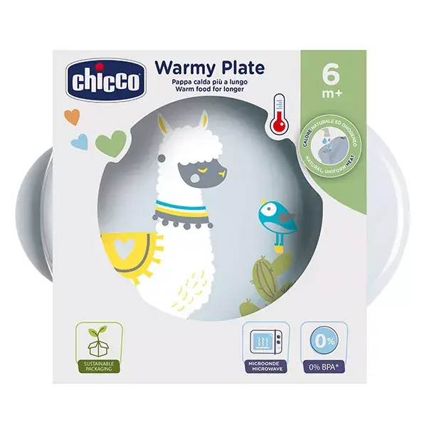 Chicco Mealtime Warming Plate 2 in 1 +6m Grey