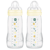 MAM Easy Active Baby Bottle for Thick Liquids, Neutral, Bright +6m, 330 ml, 2 Units