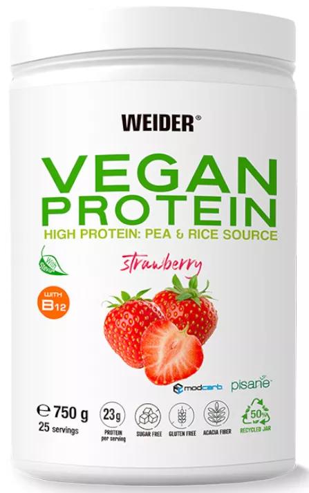 Weider Proteína Vegan Morango 750 gr
