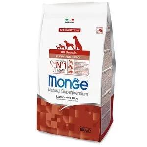 Monge All Breeds Puppy & Junioragnello Riso E Patate Cibo Secco Per Cani Cuccioli Sacco 800 G