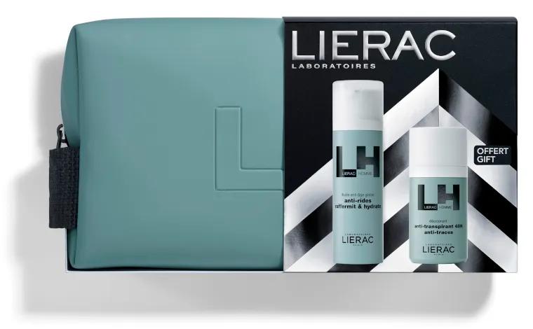 Lierac Homme Anti-Aging Fluid Kulturbeutel 50 ml + Deodorant 50 ml GESCHENK