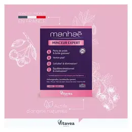 Manhaé Minceur Expert Perte de Poids, Brûle Graisse, Ventre Plat, Cellulite 30 Gélules