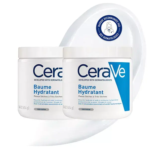 CeraVe Baume Hydratant Visage et Corps Peaux Sèches à Très Sèches 2x454g