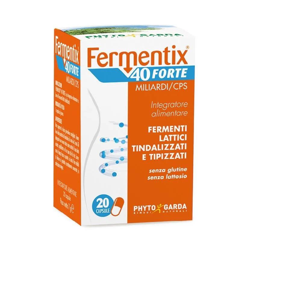 Fermentix 40 Forte Integratore con 40 Miliardi di Fermenti Lattici 20 Capsule