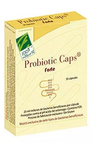 100% Natural Cápsulas probióticas Forte 30 cápsulas