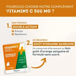 Vitavea Vitamine C 500mg Energie au quotidien 24 comprimés à croquer