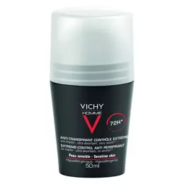 Vichy Homme Déodorant Anti-Transpirant Contrôle Extrême 72h Roll-On 50ml