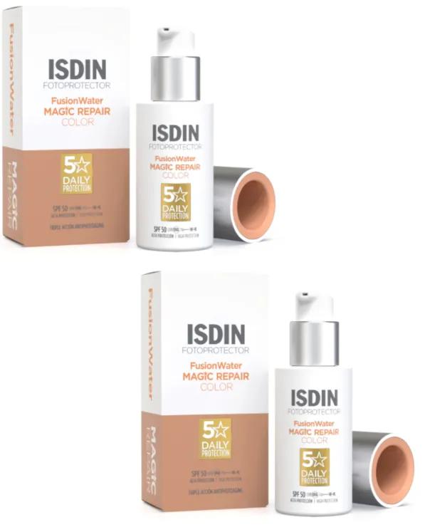 Isdin Fusion Water Magic Repair Color SPF50 2x50 ml