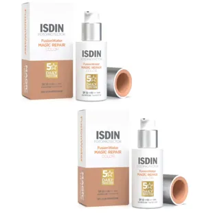 Isdin Fusion Water Magic Reparaturfarbe SPF50 2x50 ml