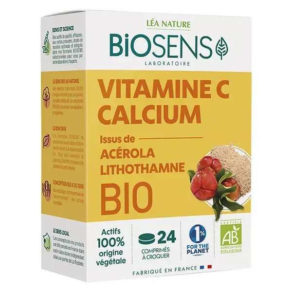 Biosens Vitamine C et Calcium Bio 24 comprimés