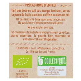 Babybio Gourdes Poire Fleur d'Oranger +6m Bio 4 x 90g