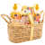 Becasan Nature Wicker Basket Lilies and Freesia