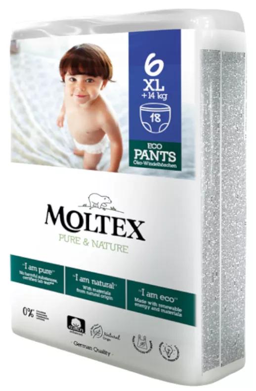 Moltex ECO Pants Pure & Nature T6 +14 Kg 18 uds