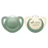 Nuk 2 Sucettes Nuk For Nature Silicone 6-18m Eucalyptus