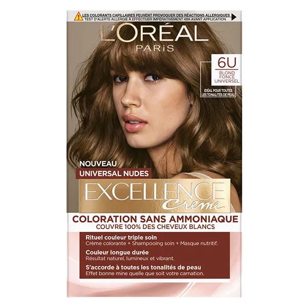 L'Oréal Paris Excellence Crème Universal Nudes Coloración para el cabello n.° 6 Rubio oscuro