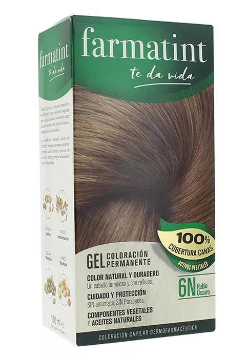 Farmatint gel Coração Permanente 6N Loiro Escuro 150ml