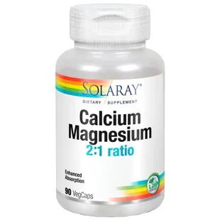 Solaray Calcium and Magnesium 90 Vegetable Capsules