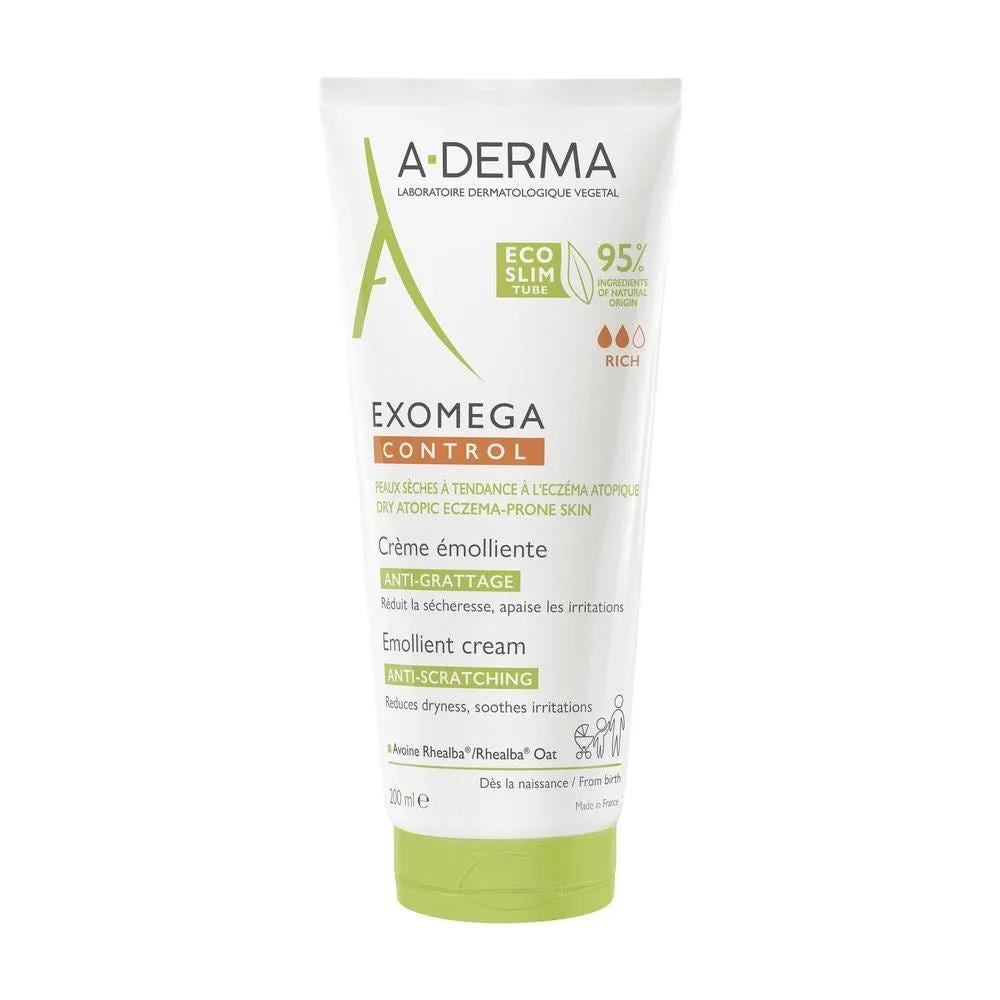 A-Derma Exomega Control Crema Emolliente Sterile Anti-grattage Per Pelle Secca o a Tendenza Atopica 200 ml