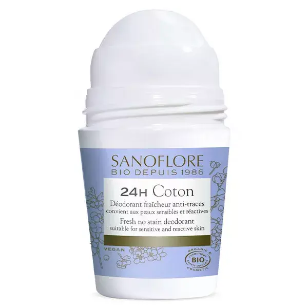 Sanoflore Déodorant Fraîcheur Coton 24h Bio Lot de 2 x 50ml