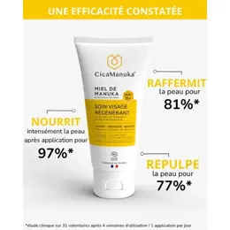 CicaManuka Soin Visage Miel de Manuka et Acide Hyaluronique - Tube de 50 ml