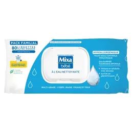 Mixa Lingettes Bébé à l’Eau Nettoyante x80