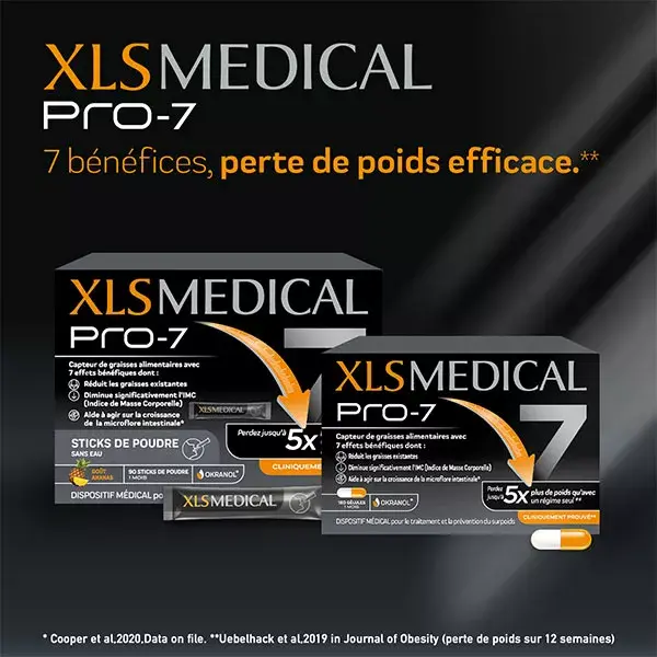 XLS MEDICAL PRO 7 COACHING PERSONNALISÉ OFFERT - Perte de poids 180 gélules