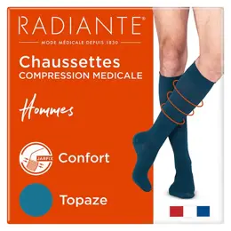 RADIANTE Chaussettes de compression Opaque Topaze Styl'Coton Fine Taille 2 Classe 2