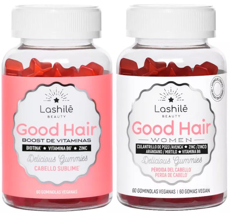Lashilé Good Hair 60 Gummies Vegan + Hair Women 60 Gummies Vegan