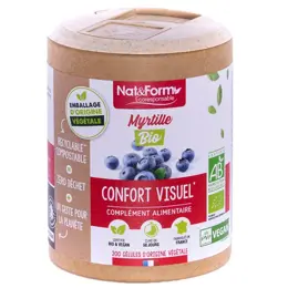 Nat & Form Écoresponsable Myrtille Bio 200 gélules