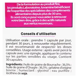 Juvamine Teint Eclatant Bourrache Onagre 30 capsules