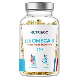 Nutri & Co Les Oméga-3 Huile de Poissons Sauvages 60 gélules