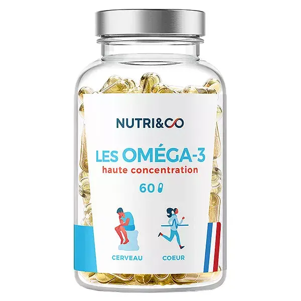 Nutri & Co Les Oméga-3 Huile de Poissons Sauvages 60 gélules