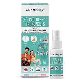 GRANIONS - Spray Mal des Transports Enfant et Adulte - Contre Nausées - 20 mL