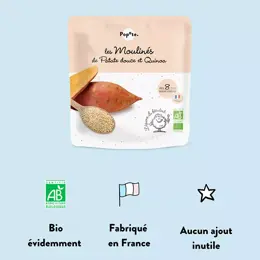 Popote les Moulinés Patate Douce Quinoa +8 mois Bio 180g