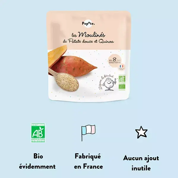 Popote les Moulinés Boniato Quinoa +8 meses Ecológico 180g