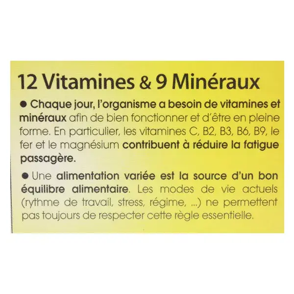 Juvamine 12 vitaminas y 9 Minerales 30 comprimidos efervescentes