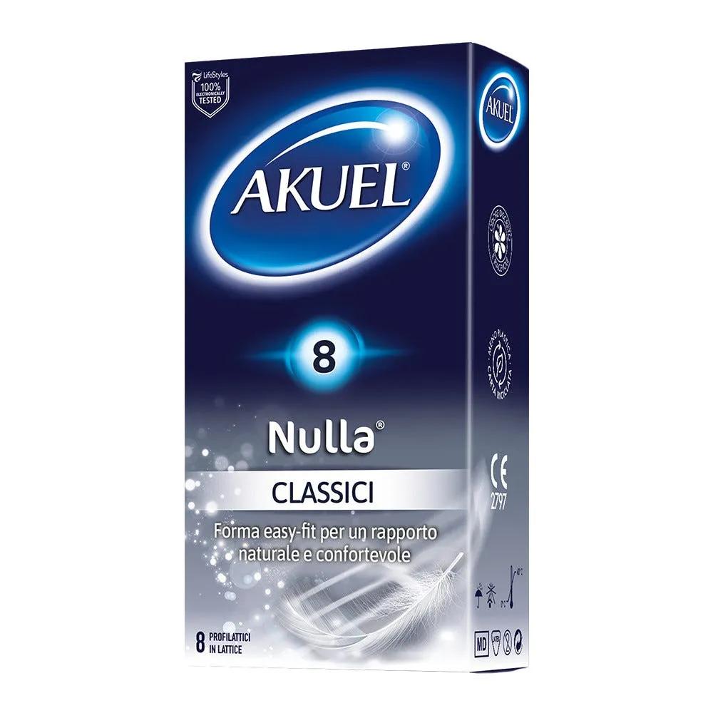 Akuel Nulla Profilattici Ultra Sottili Sensazione Naturale 8 Pezzi