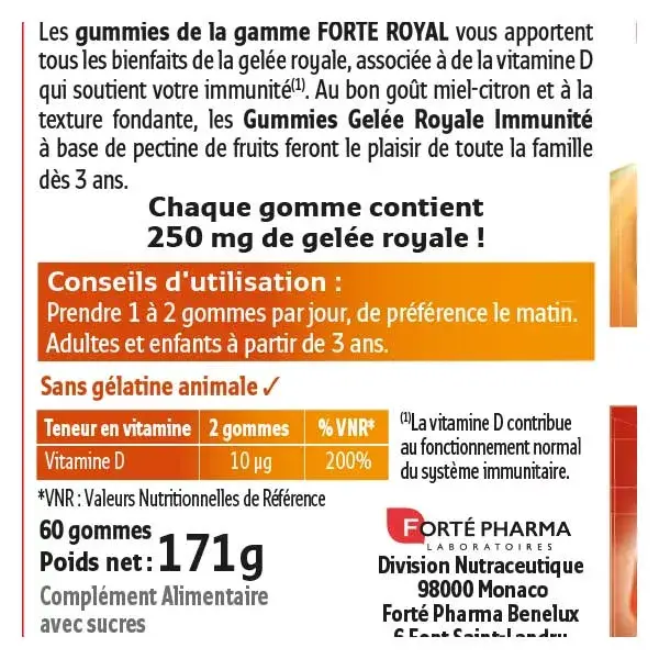 Forté Pharma Forté Royal Royal Jelly 60 gummies