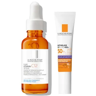 S&eacute;rum anti-rides La Roche-Posay Pure Vitamin C12 30 ml + Cadeau : Fluide anti-taches UV-MUNE 400 Anthelios 15 ml