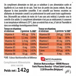 Forté Pharma Multivit' Énergie 60 gummies Multivitamines, Energie et Vitalité