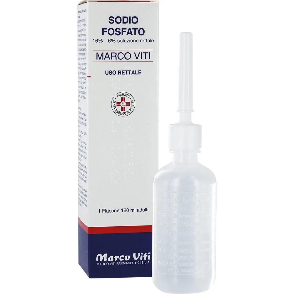 Sodio Fosfato Marco Viti 16%-6%Soluzione Rettale Adulti Flacone 120 ml